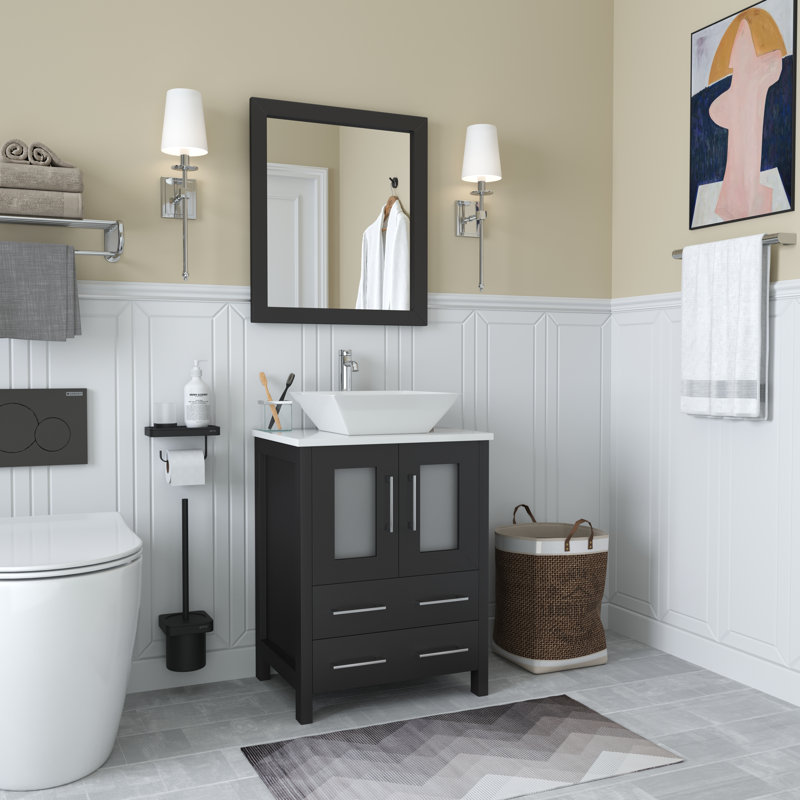 Ebern Designs Knutsen 24'' Single Bathroom Vanity with Engineered